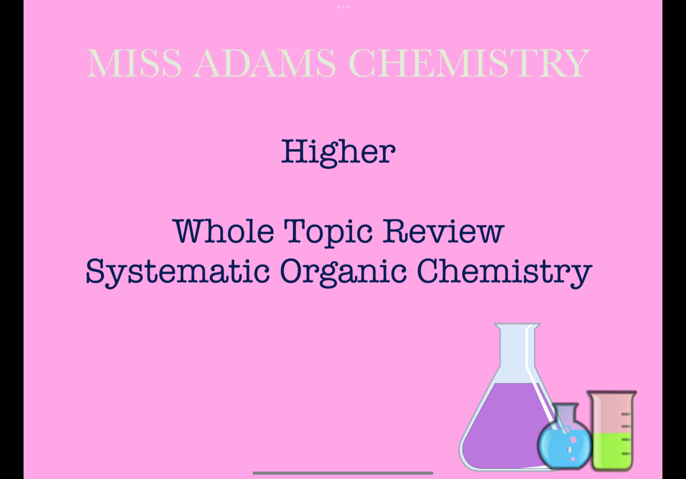image from Systematic Organic Chemistry Review